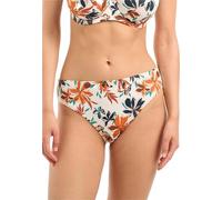 SANS COMPLEXE, Bas de Maillot de Bain Taille Médium, Modèle Staycation, Femme, Son Motif Lumineux et sa Forme modelante, 46-48, Floral Print Ivory