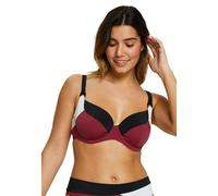 SANS COMPLEXE Beyond The Beach_78AAI74 Haut de Bikini, Colorblock Prune, 90D Femme
