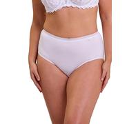 SANS COMPLEXE Classique Coton B_60AH36 Slip, Blanc+Blanc, 50 Femme