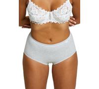 SANS COMPLEXE Femme Classique Coton B Lot De 2 Slips Taille Midi À Couvrance Moyenne, Gris Chine + Gris Chine, 48 EU