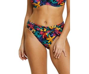 sans Complexe Femme Island Dream Maillot De Bain, Culotte Taille Médium, Florale Noir, 46-48 EU