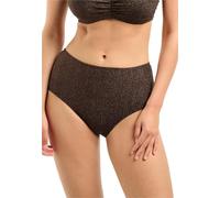 Sans Complexe Femme Reflet Maillot de bain Culotte Taille Haute, Noir, 42-44 EU