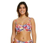 Sans Complexe, Haut de Maillot de Bain Bandeau avec Armatures, Modèle Island Dream, Florale Blanc, 85C