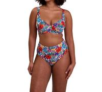 sans Complexe-Haut de Maillot de Bain Plongeant avec Armatures-Curaçao-Multicolore