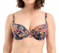 SANS COMPLEXE, Haut de Maillot de Bain, Soutien Gorge avec Armatures, Staycation, Floral Print Blue, 95E, Femme