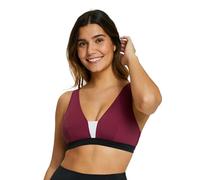 Sans Complexe, Haut Maillot de Bain sans Armatures, Modèle Beyond The Beach, Colorblock Prune, 38
