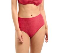 SANS COMPLEXE Reflet Maillot de Bain, Culotte Taille Haute, Cerise, 46/48 Femme