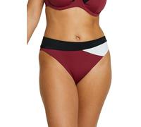 SANS COMPLEXE Beyond The Beach_68PAI74 Maillot de Bain, Culotte Taille Médium, Colorblock Prune, 38/40 Femme