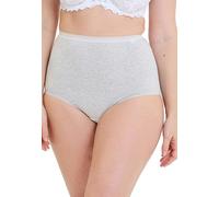 Sans Complexe - Modèle Classique Coton B - Lot de Deux Culottes Taille Normale - Femme - 48 - Gris Chiné + Gris Chiné