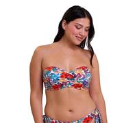 Sans Complexe - Modèle Curaçao - Haut de Maillot de Bain Bandeau - Femme - 85C - Imprimé Tropical Multicolore