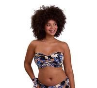 SANS COMPLEXE Femme Fidji Haut De Bikini, Imprimé Exotique Noir, 95D EU