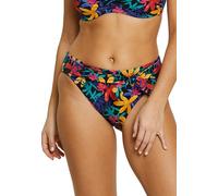 Sans Complexe - Modèle Island Dream - Bas de Maillot de Bain Taille Haute - Femme - 50/52 - Florale Noir