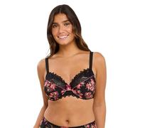 Sans Complexe - Modèle Oriane - Soutien-Gorge Classique avec Armatures - Femme - 90E - Bouquets Noir/Rose