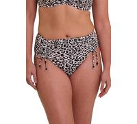 Sans Complexe - Modèle Samoa - Bas de Maillot de Bain Taille Haute - Femme - 50/52 - Imprimé Peau de bête Fond Lin