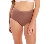 Sans Complexe - Simplement Coton - Lot de 3 Culottes Taille Haute en Coton Biologique - Femme - 46 - Marron + Mocha + Blush Beige