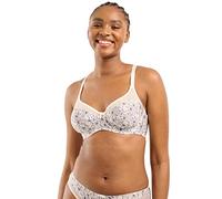 Sans Complexe, Soutien Gorge Classique Armatures, pour Femmes, Modèle Complice 70AAD81, Imprime Floral Ivoire/Bleu, 90D
