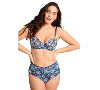 Sans Complexe, Soutien Gorge Classique Armatures, pour Femmes, Modèle So Pure Fantaisy 70AAI33, Imprime Floral Bleu Marine, 105E