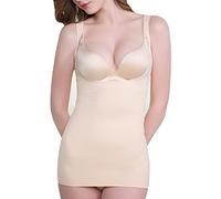 Sans Couture Body Gainant Hauts sculptants Gaine Amincissante pour Minceur Ventre Plat Femme (Beige, S/Tour de taille 66-70CM)