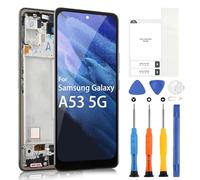 (Sans Empreinte) LCD Display pour Samsung A53 5G Écran LCD pour Samsung Galaxy A53 5G A536 SM-A536B SM-A536U SM-A536W Écran Touch Screen Digitizer Montage Complet avec Réparation, Noir avec Cadre