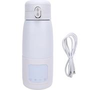 Sans fil chauffe-lait portable biberon de voyage à piles 37 ℃ -55 ℃ réglage de la température pour véhicules voiture Journey Ivoire blanc 350 ml 4400ma