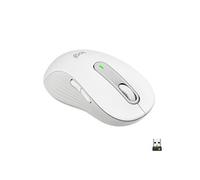 Sans Fil pour gaucher Signature M650 L Left Pour Mains Larges, Silencieuse, Bluetooth, Boutons Programmables - Blanche
