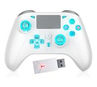 Sans fil pour manette PS5, PS4, PC, iOS, Switch, batterie 1000 mAh, turbo réglable, double vibration de choc, capteur de mouvement 6 axes, prise casque 3,5 mm pour manette PlayStation 5