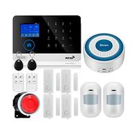 Sans fil Tuya APP SIM GSM maison RFID cambrioleur sécurité LCD clavier tactile GSM système d'alarme Kit de capteur, Extensible(W2B Bundle 15)