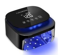 Sans fil UV LED Nail Light, 60W rechargeable ongle sèche linge gel Polish Light, capteur intelligent LCD affichage ongle lumière, portable Nail light avec 4 réglages de minuterie (Noir)