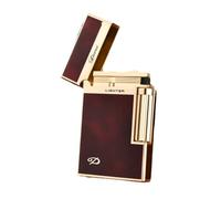 Sans gaz - Briquet portable rétro rechargeable, design rétro classique, flamme douce, cadeau (rouge)