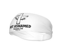 sans Honte Romains 1.16 Croix Christianisme Unisexe Headband Doux Bandeau Cheveux Séchage Rapide Bandeau De Sport pour Yoga Sport Running Fitness
