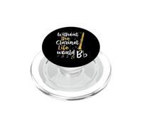 sans la Clarinette, la Vie Serait Un Jeu de Mots Plat PopSockets PopGrip pour MagSafe