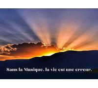 Sans la musique, le Vie est une erreur: Cahier de musique avec portées - Carnet de partitions - 8 portées par pages - 50 pages - Format à l’italienne 21x15 cm