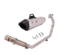 Sans Lacet Pour Brivido 125R 125 R 2023 2024 Échappement De Moto Complet Av&ant Lien Central 50.8MM Tuyau D'échappement Avec Silencieux Tuyau Silencieux D'échappement
