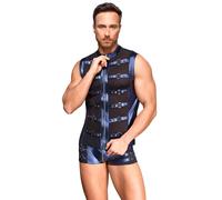 Sans Manches T-Shirt NEK Avec Metallic-Mattlook en Bleu, Powernet-Einsätzen