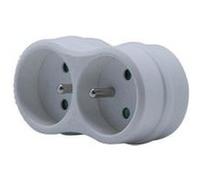 Sans marque Biplite murale 2 prises, 16A blanc Blanc G