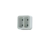 Sans marque Biplite murale, 2 prises 6A, blanc Blanc