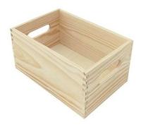 Sans marque Caisse pin brut 30x20x15 cm