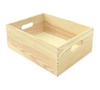 Sans marque Caisse pin brut 40x30x15 cm
