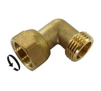 Sans marque Coude laiton mâle/femelle 15/21 (1/2) avec écrou libre G