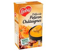 Sans Marque - Délice De Potiron Chataignes Brique 1L - Soupe onctueuse à base de potiron et de châtaignes, prête à l'emploi - 1 litre - Lot De 4 - Vendu Par Lot