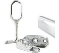 Kit barre de penderie - Chromé - Ovale - 1 m - Diamètre 30 x 15 mm - Acier