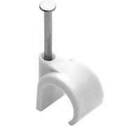 Debflex Attache-câble diam. 16-19 mm avec clou acier Lot de 50 Blanc