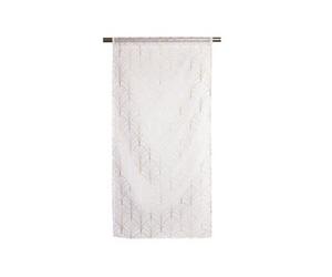 Sans marque Paire de vitrages transparent Tamara blanc et dore l. 45 x H. 120 cm