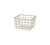 Sans marque Panier H.9 x L.15 x P.15 cm, Joy, métal doré