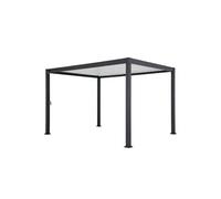 Sans marque Pergola bioclimatique autoportante, Prima 4 x 3 m, aluminium, gris anthracite