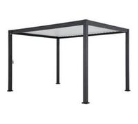 Sans marque Pergola bioclimatique autoportante, Prima 4 x 3 m, aluminium, gris anthracite