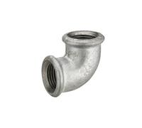 Sans marque Raccord coudé 90° pour pour tube en acier galvanisé, femelle/femelle, diam. 33 x 42 mm