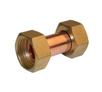 Sans marque Raccord droit 2 écrous prisonniers à visser, F20x27 - 15x21, pour tube cuivre Cuivre