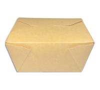 SANS MARQUE Sachet 50 Boîtes repas 780 ml - 26 oz en carton kraft brun 2650BOR