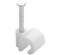 Sans marque Sachet de 50 attache-fils, Diam. De 4 à 7 mm, L.9 mm, blanc Blanc G